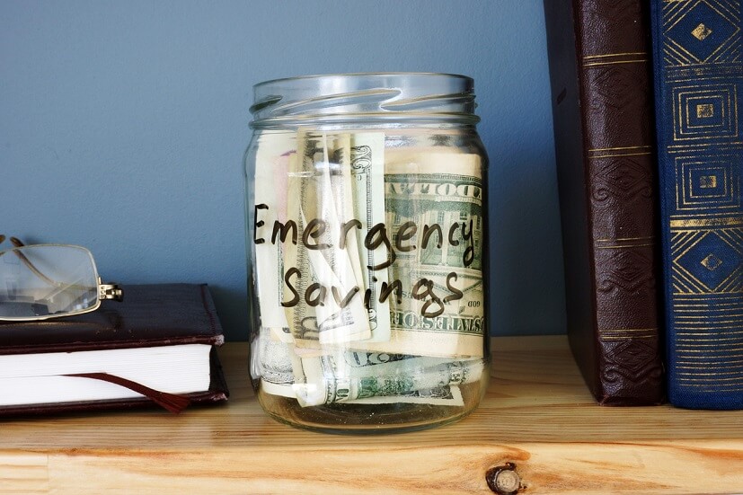 jar with emergency savings